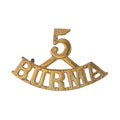 Shoulder title, 30th Regiment (5th Burma Battalion) of Madras Infantry 1892-1901