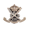 Helmet badge, 31st Regiment (6th Burma Battalion) of Madras (Light) Infantry, 1892-1901