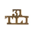 Shoulder title, 31st (Trichinopoly) Regiment of Madras Light Infantry, 1885-1892