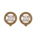 Pair of collar badges, 2nd Queen Victoria's Own Rajput Light Infantry, 1911-1922