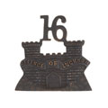 Cap badge, 16th (Lucknow) Rajput Infantry, 1901-1922.