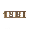 Shoulder title, 18th Regiment of Bengal Infantry, 1885-1901