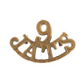 Shoulder title, 9th Jat Regiment, 1922-1947