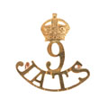 Shoulder title, 9th Jat Regiment, 1922-1947