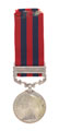 India General Service Medal 1854-95, with clasp, 'Northwest Frontier', Major Robert Roy Adams, 12th Bombay Native Infantry