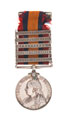 Queen's South Africa Medal 1899-1902, with five clasps: 'Cape Colony', 'Orange Free State', 'Transvaal', 'South Africa 1901' and 'South Africa 1902', Private Benjamin Herbert Hodgson, 3rd County of London Imperial Yeomanry (Sharpshooters)