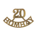 Shoulder title, 20th Regiment of Bombay Infantry, pre-1901