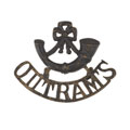 Shoulder title, 123rd Outram's Rifles, 1903-1922