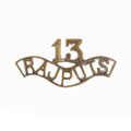 Shoulder title, 13th Rajputs Infantry (The Shekhawati Regiment), 1903-1922 
