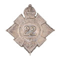 Pugri badge, 22nd Bombay Infantry, 1901-1903