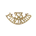 Shoulder title, 33rd Punjabis, 1903-1922