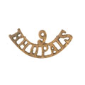 Shoulder title, 9th Bhopal Infantry, 1903-1922