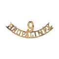 Shoulder title, 9th Bhopal Infantry, 1903-1922