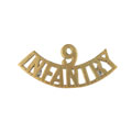 Shoulder title, 9th Bhopal Infantry, 1903-1922