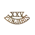 Shoulder title, 25th Punjabis, pre-1922