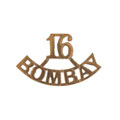 Shoulder title, 16th Regiment of Bombay Infantry, 1885-1901