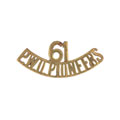 Shoulder title, 61st Prince of Wales's Own Pioneers, 1906-1910