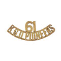 Shoulder title, 61st King George's Own Pioneers, 1910-1922