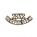 Shoulder title, 2nd Battalion, 32nd Sikh Pioneers, 1917-1919