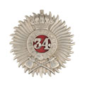 Pugri badge, 34th (Punjab) Regiment of Bengal Infantry (Pioneers), 1887-1901