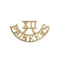 Shoulder title, 12th (The Kelat-i-Ghilzie) Regiment Bengal Infantry, 1903-1922