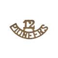 Shoulder title, 12th (The Kelat-i-Ghilzie) Regiment Bengal Infantry, 1903-1922