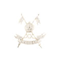 Collar badge, officer, 20th Lancers, 1922-1947