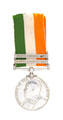 King's South Africa Medal 1901-02, with two clasps, 'South Africa 1901' and 'South Africa 1902', Corporal T Delaney, Royal Irish Regiment