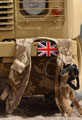 A British soldier's body armour, Iraq, 2003