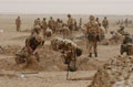 Royal Irish Regiment entrenching, Iraq, 2003