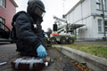 Staff sergeant from 11 (Explosive Ordnance Disposal) Regiment undertaking a bomb disposal training exercise, 2014