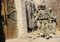 A Soldier from 2nd Battalion, The Parachute Regiment, armed with a Benelli L128A1 combat shotgun, Afghanistan, 2011