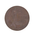 Commemorative Medallion 1914-1918 issued to the next of kin of Lance Corporal Bill Manoah Hayden, Wellington Regiment, New Zealand Expeditionary Force