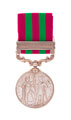 India Medal 1895-1902, with clasp, 'Punjab Frontier 1897-98', Private W Davis, 1st Battalion, The Buffs (East Kent Regiment)