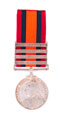 Queen's South Africa Medal 1899-1902, with four clasps, 'Relief of Kimberley', 'Paardeberg', 'Driefontein', and 'Transvaal', Private James Hamilton, The Buffs (East Kent Regiment)
