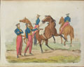 Light Dragoons schooling horses, 1823