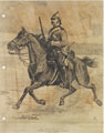 '"A Dragoon Scout" sketched by Miss Elizabeth Thompson', 1875