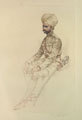 Seated Sikh officer, Rouen, 1917