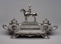 Silver pen tray and inkstand presented to Lord Kitchener, 1901 (c)