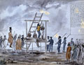 The execution of the three men at Peshawar for the murder of one of their companions in the expedition to Kohat, 1850