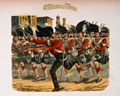 Lieutenant Herbert Macpherson charging up a street in Lucknow at the head of the 78th Highlanders, 1857