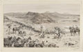 'The Battle of Firket, the back of the British line with the 9th Sudanese Bn and Capt Peake's mule battery in action', 2nd Sudan War, 7th June 1896