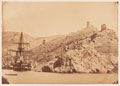 The 'Leander' at the entrance of Balaklava harbour, 1855