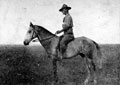 Frederick Charles Parkes, South African Constabulary, on his horse 'Prince', 1901