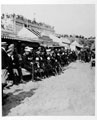 Staff officers on the beach watching the embarkation during the simulated landings at Clacton-on-Sea, September 1904
