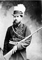A Boer fighter holding a carbine, 1880 (c)