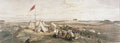 The military review - the camp at Chobham. The troops returning to their encampment after a field-day, 1853