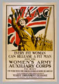 'Every Fit Woman Can Release a Fit Man', Women's Army Auxiliary Corps recruiting poster, 1918 (c).