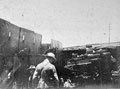 Wrecked British armoured train, 1900 (c)