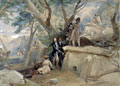 The Duke of Newcastle with Luca inspecting giant tombs, 18th October 1855